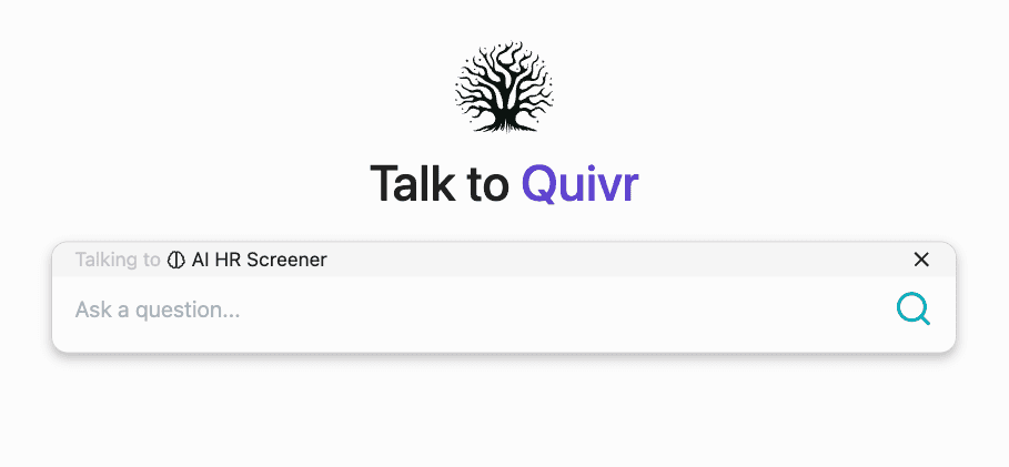 Chat interface to talk with a HR Brain- Quivr