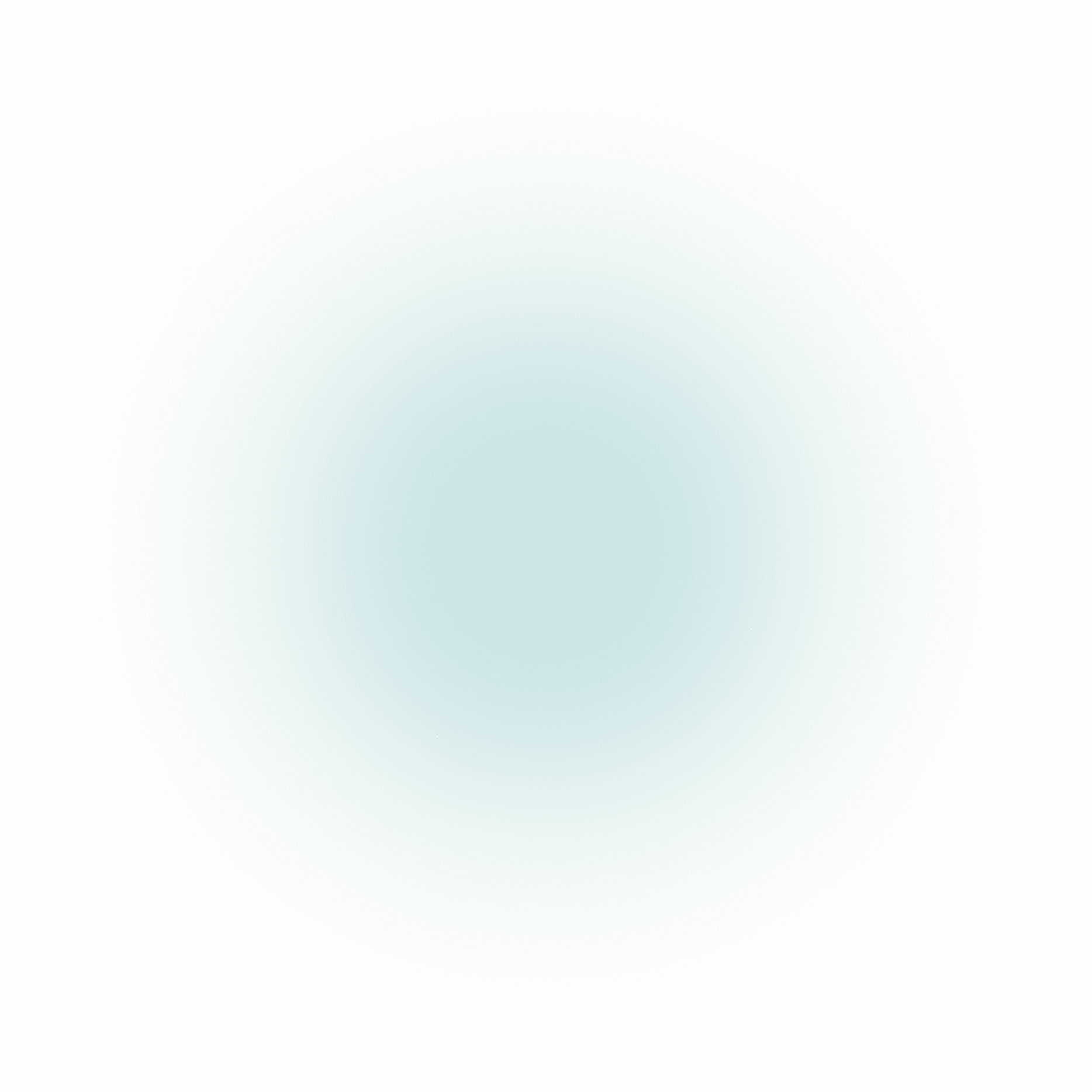 A circular gradient with a soft teal center fading to edges.