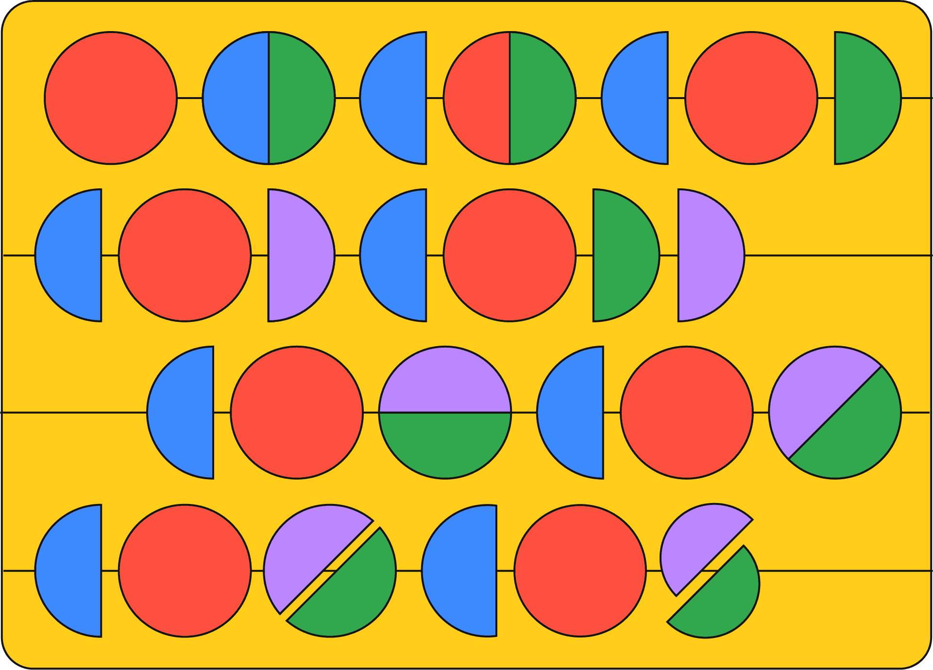 COS logo: Circle evolves through a sequence of shapes into 'COS' layers on a yellow grid, depicting the Colour Onion System.