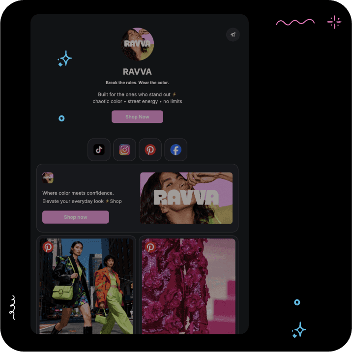 Linkie for ecommerce feature screenshot