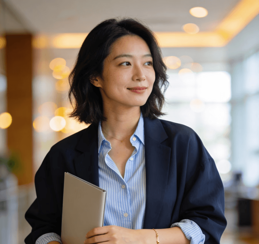 A woman in a professional setting