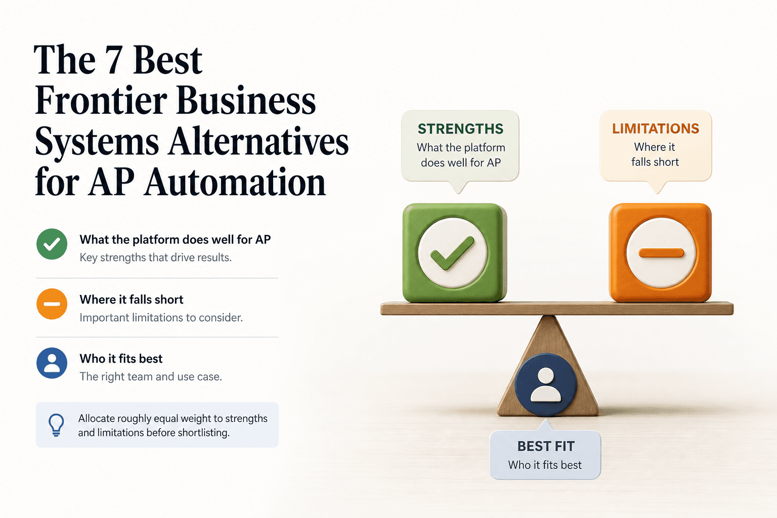Illustration for The 7 Best Frontier Business Systems Alternatives for AP Automation