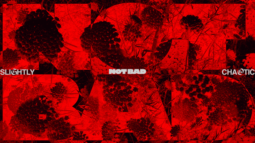 A black and white image of a handrawn logo