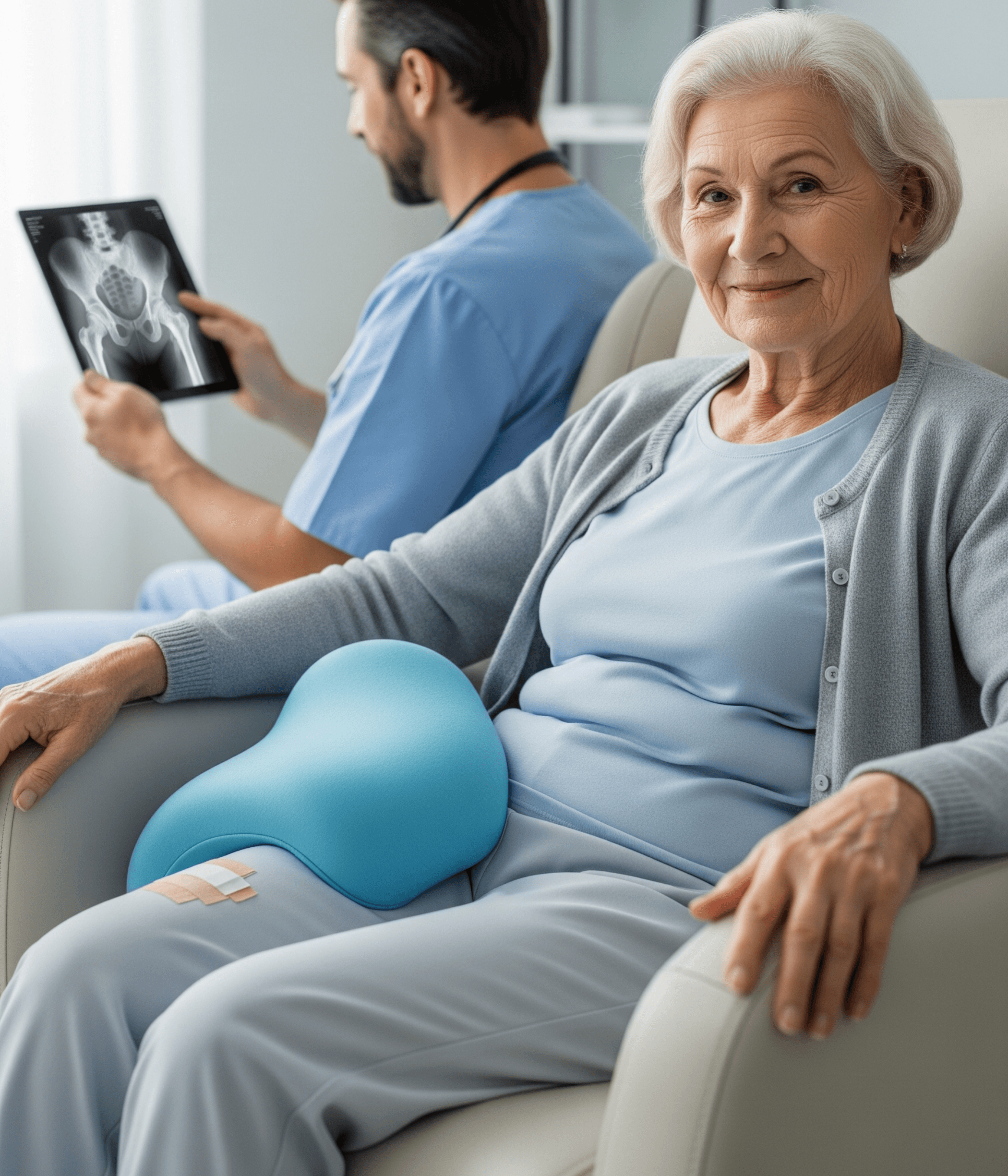An orthopedic doctor explaining what is direct anterior hip replacement.