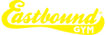 Yellow logo of "Eastbound Gym"
