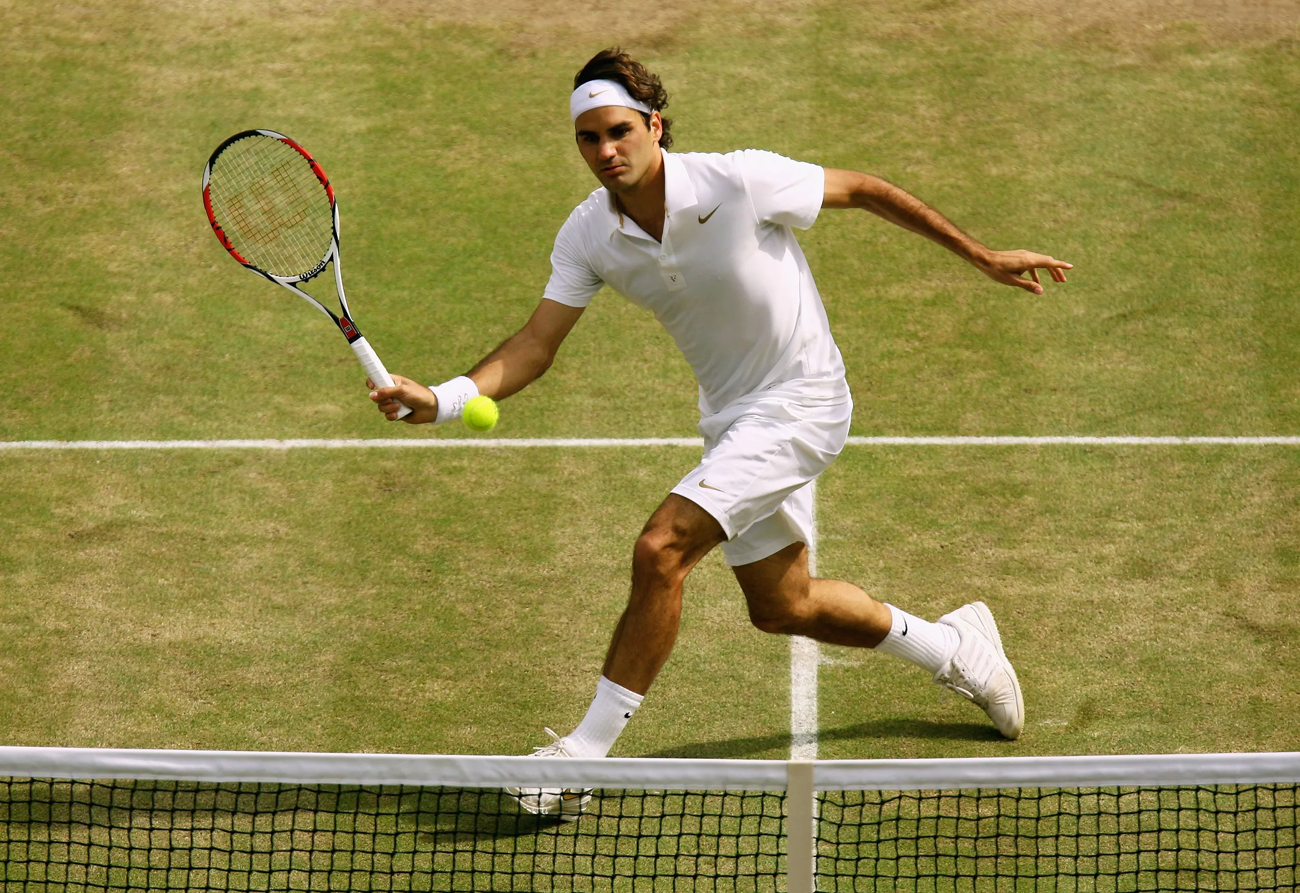 Roger Federer playing tennis