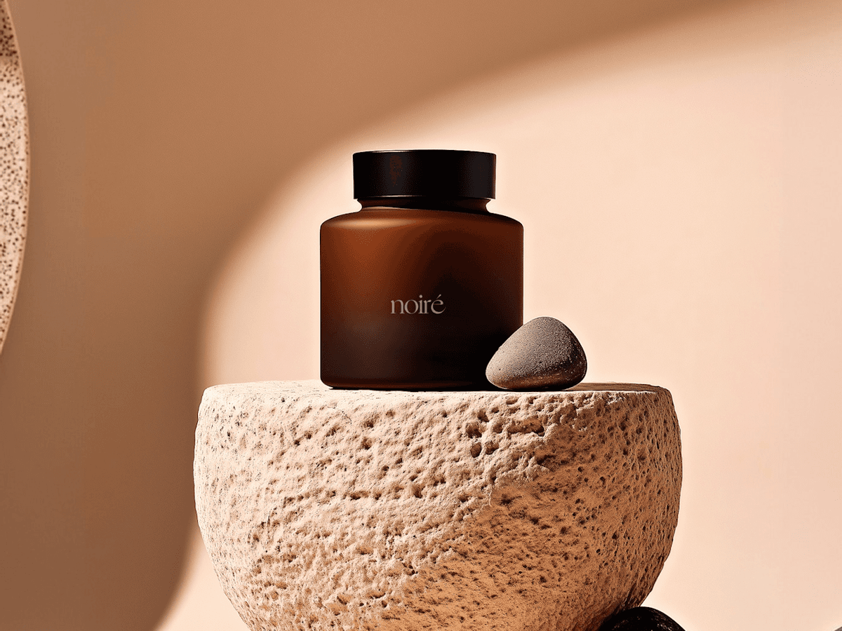 Minimalist Amber Bottle