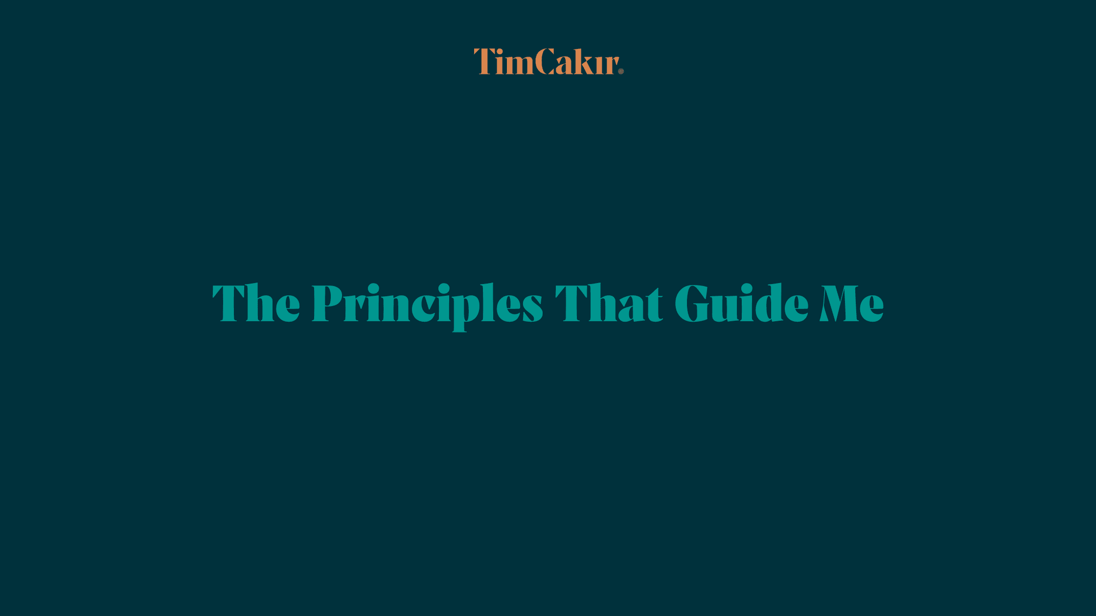 Blog thumbnail for The Principles That Guide Me