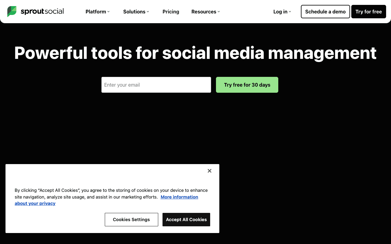 Sprout Social екранна снимка