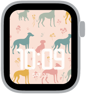 petal pups Apple Watch face preview 2 featuring floral, easter, and spring.