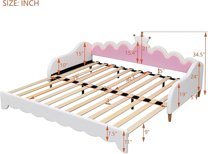 The princess trundle bed is a stylish addition that complements any interior design.