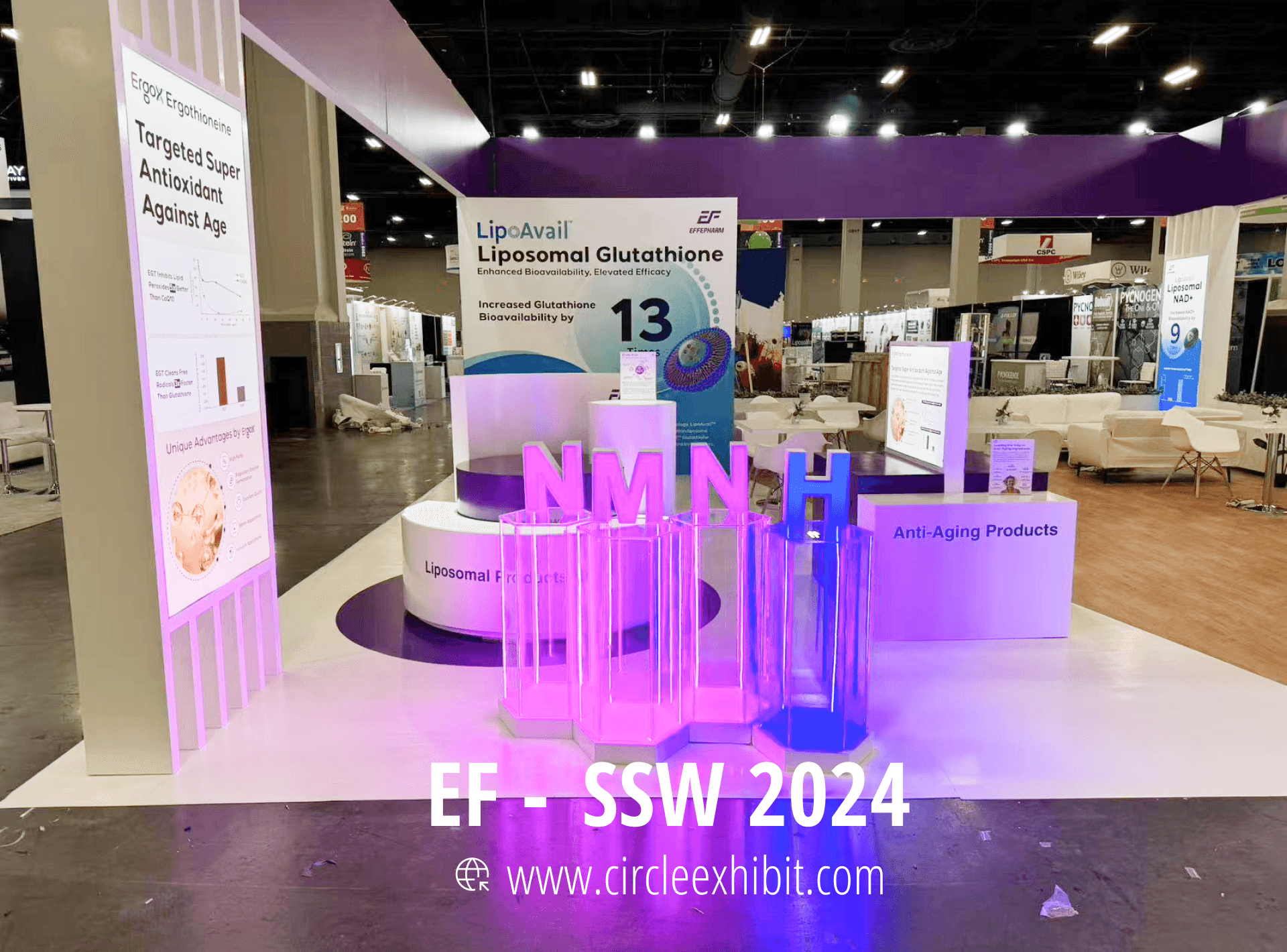 double decker exhibit builders, island booth design services, retail display design services