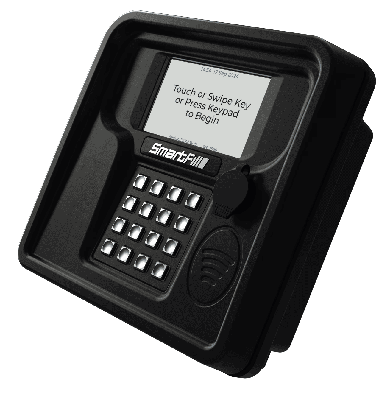 SmartFill right angle showcasing the time of day access screen