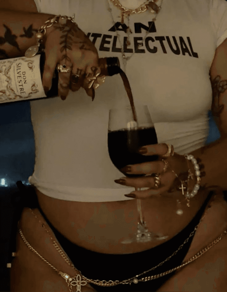 An intellectual, pouring