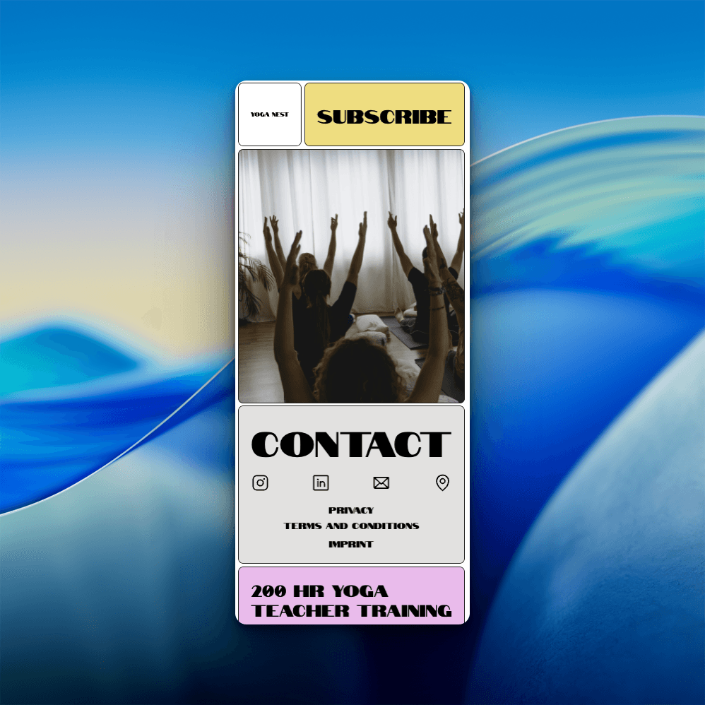 Scrrenshot Mobile version Landing page top