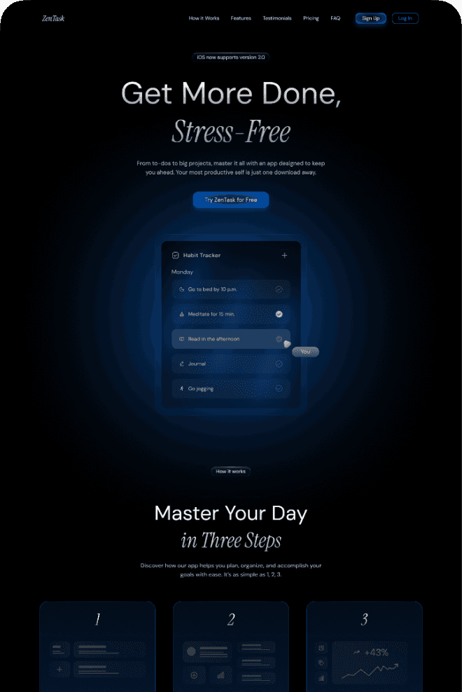 ZenTask Framer Template