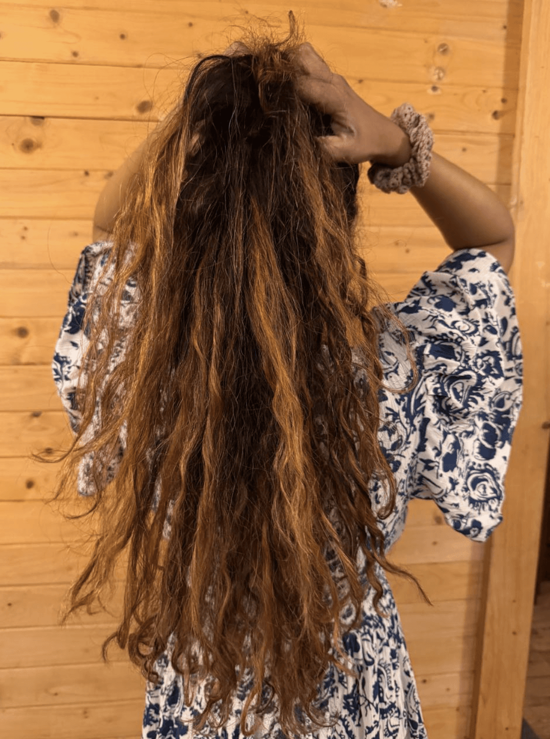 Black and white portrait of a woman with a blurred background