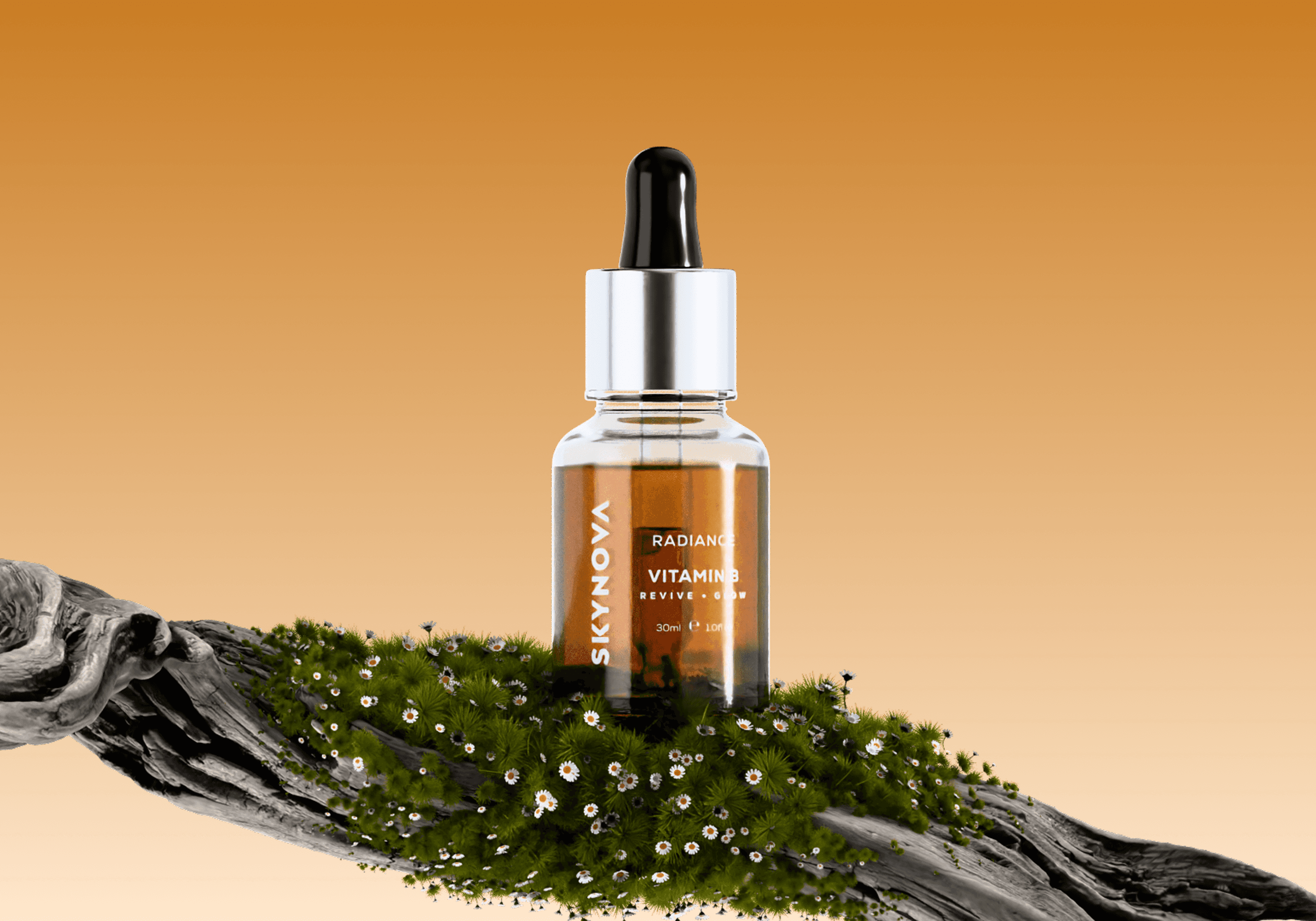 Fotorealistinė 3D dantų implantų vizualizacija – metalo komponentai ant akmens paviršiaus moderniame fone, sukurtas Renderiai.