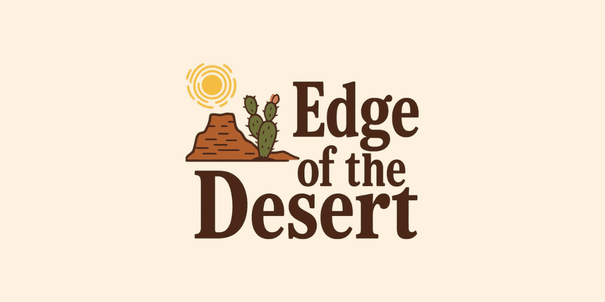 Logo for Edge of the Desert, a pet-friendly tiny home community near Arches National Park in Moab, Utah.