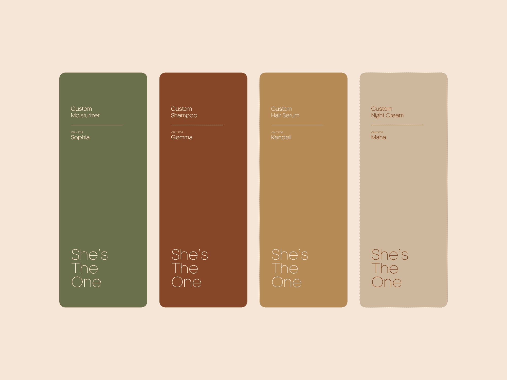 4 product color variations