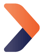 jama logistics logo mark chevron shape in blue and orange