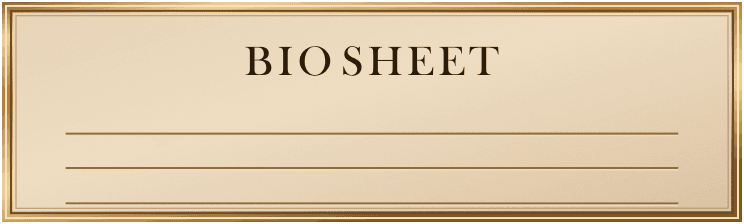 Bio sheet gallery plaque