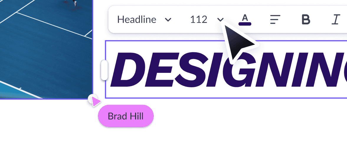 Pitch editor displaying a sales proposal presentation
