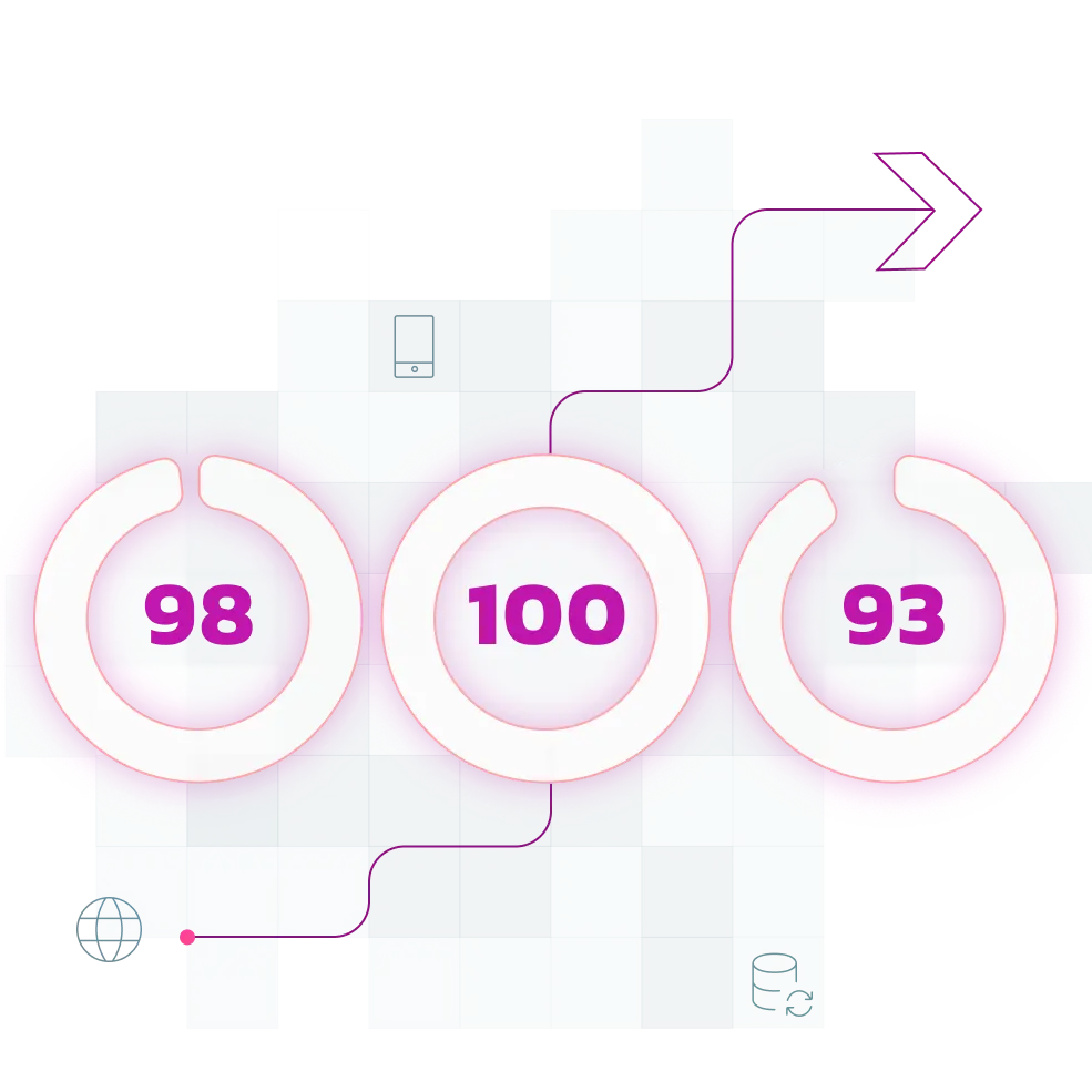 Illustration von Charts Auswertung Speed Messung