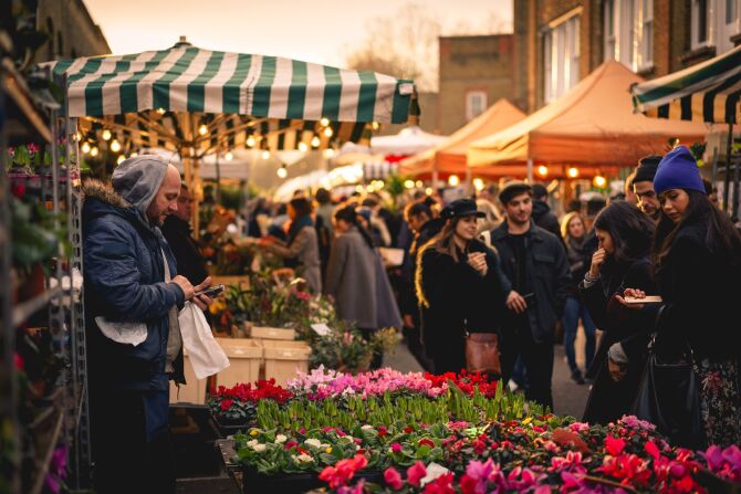Find Some Floral Treats at the Columbia Road Flower Market