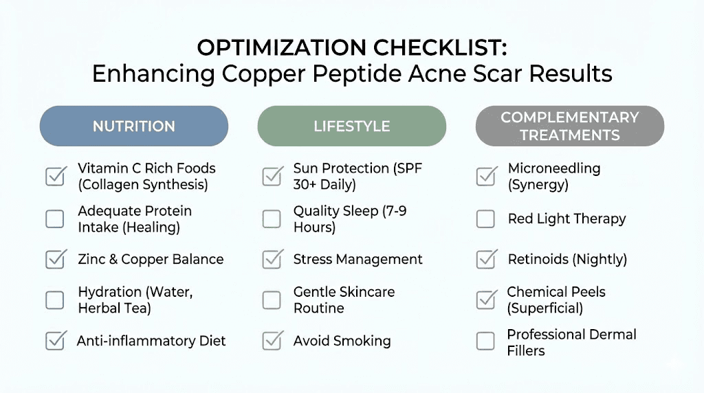 How to optimize copper peptides for acne scars supporting strategies checklist