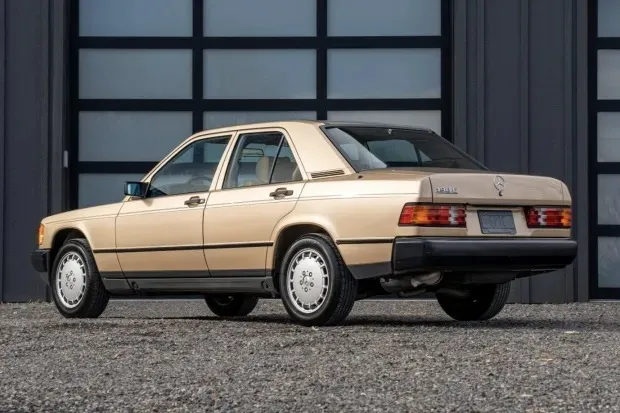 Gold classic sedan rear