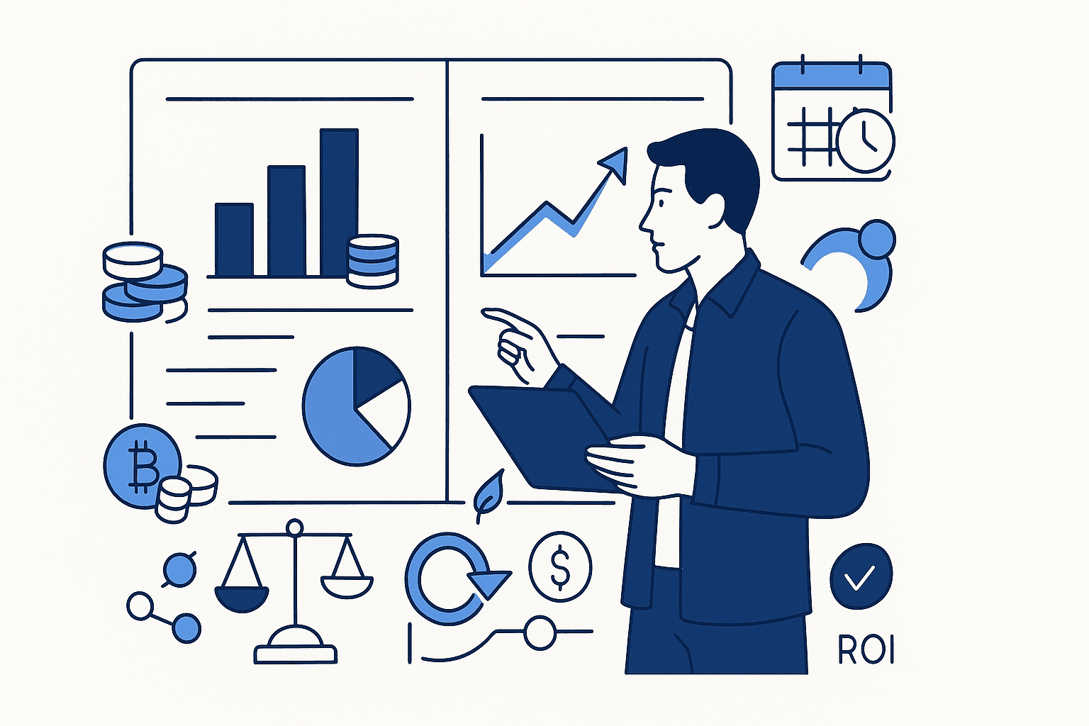 Illustration that shows how to optimize the cost, when doing Web3 marketing and forecast the budget