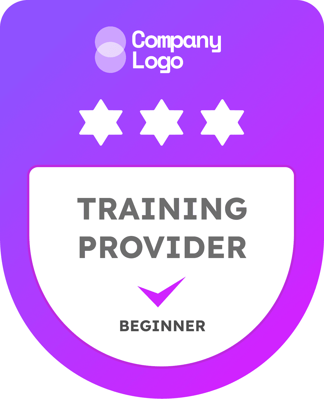 Wauld - Simple and bright purple completion badge template