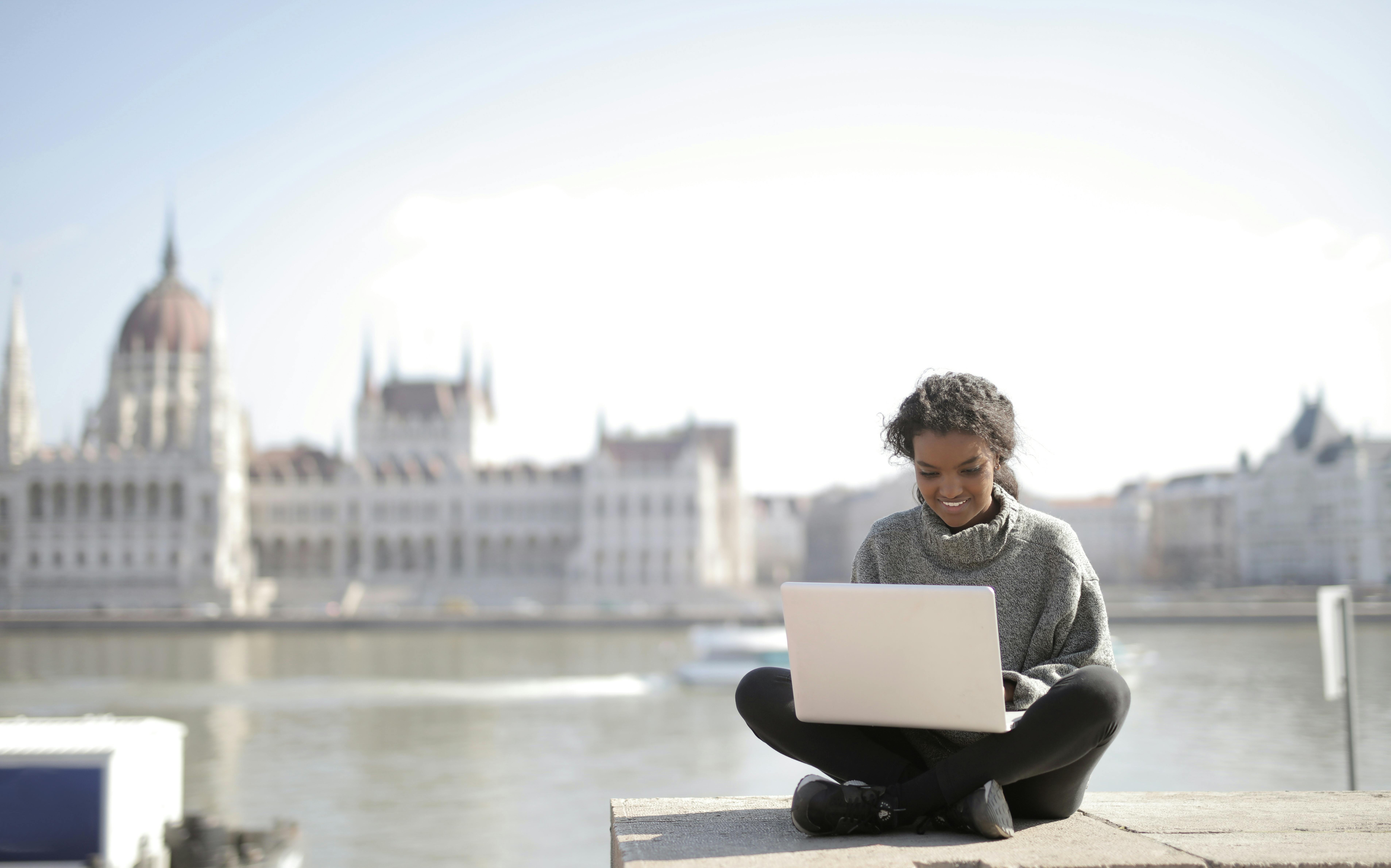 a student outdoor