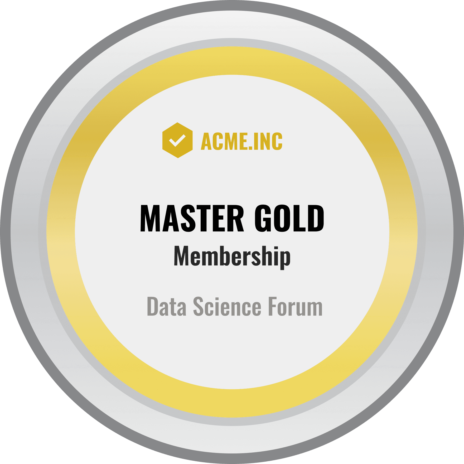 Wauld - Professional and metallic master gold membership badge template