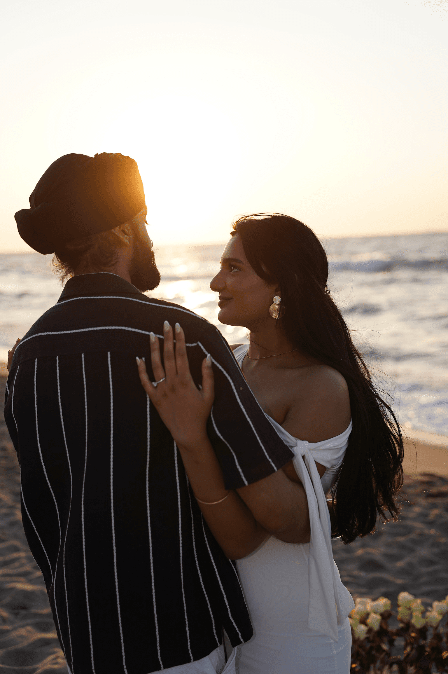 Dog sitting on gravel path