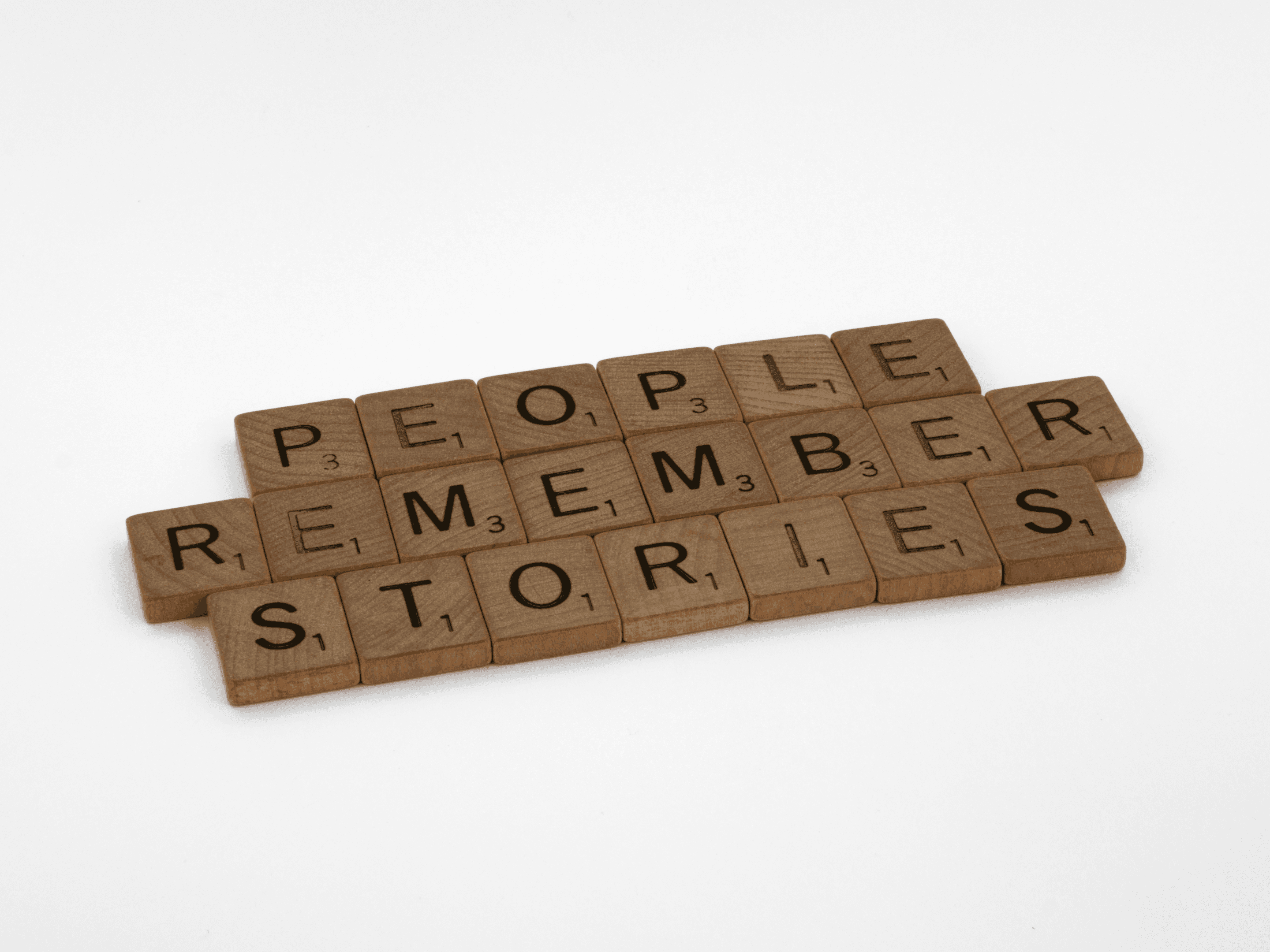 People remember stories written with Srabble letters