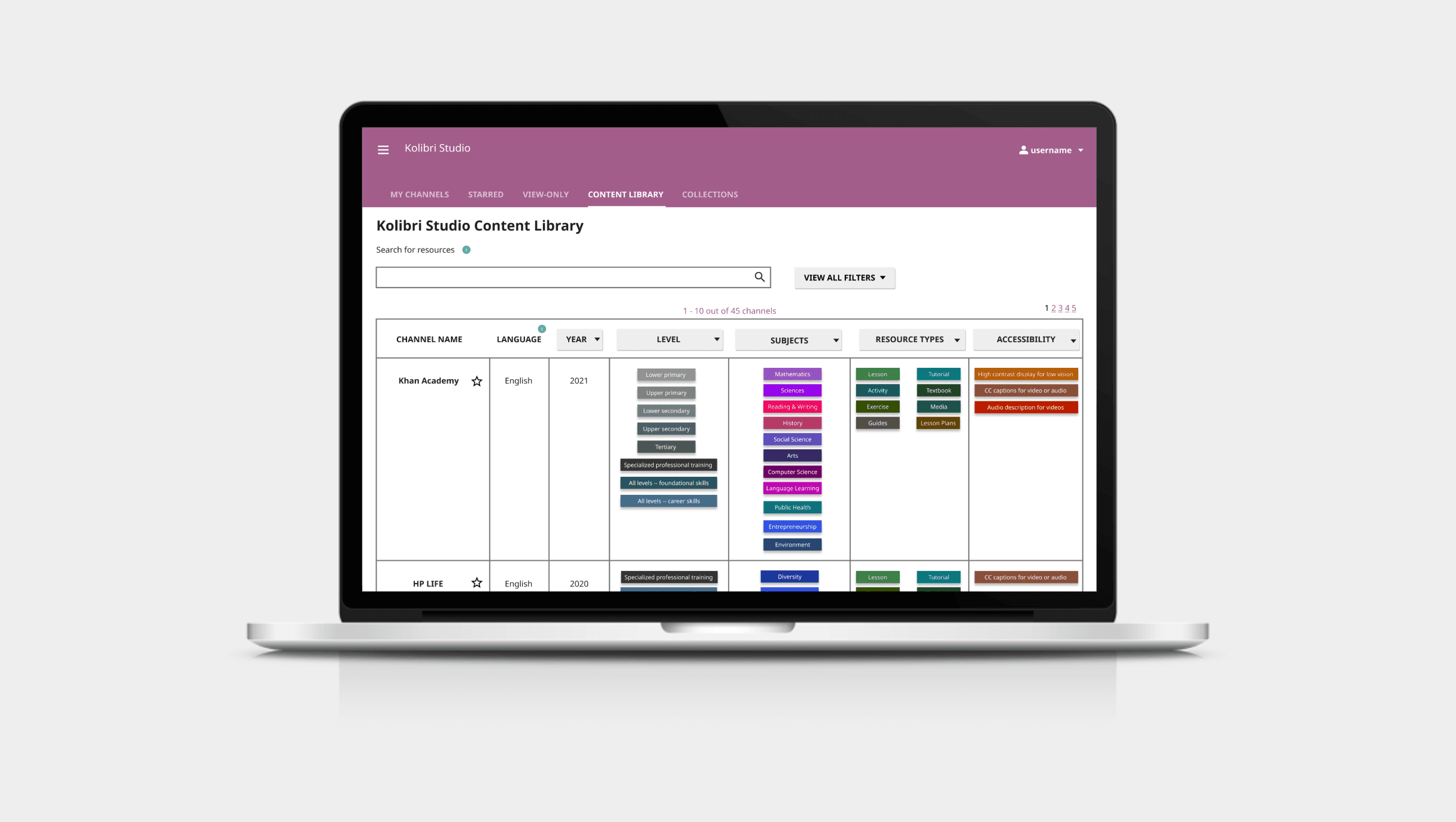 Kolibri Studios - Learning Download Content Management