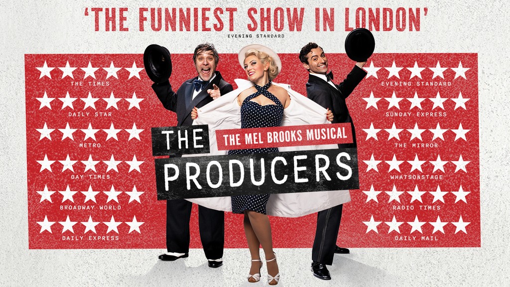 The Producers: Muzikál Mela Brookse v londýnském divadle Garrick – „nejzábavnější show v Londýně“.