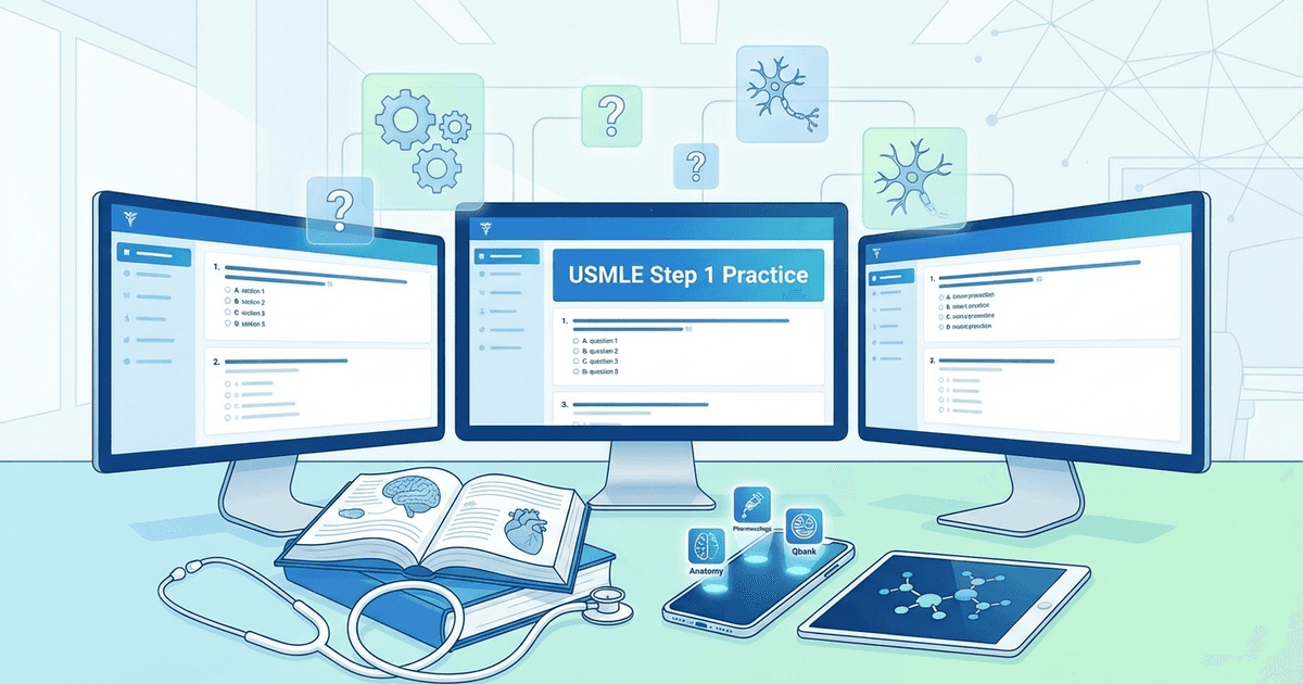 Cover: Top 12 Free Question Banks for USMLE Step 1 in 2026