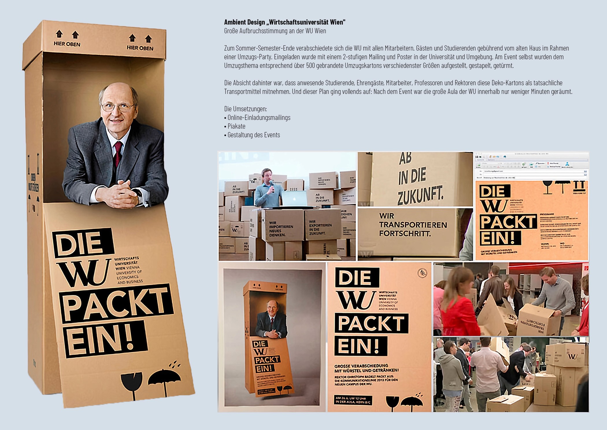 WU Wien, Umzugs-Kampagne