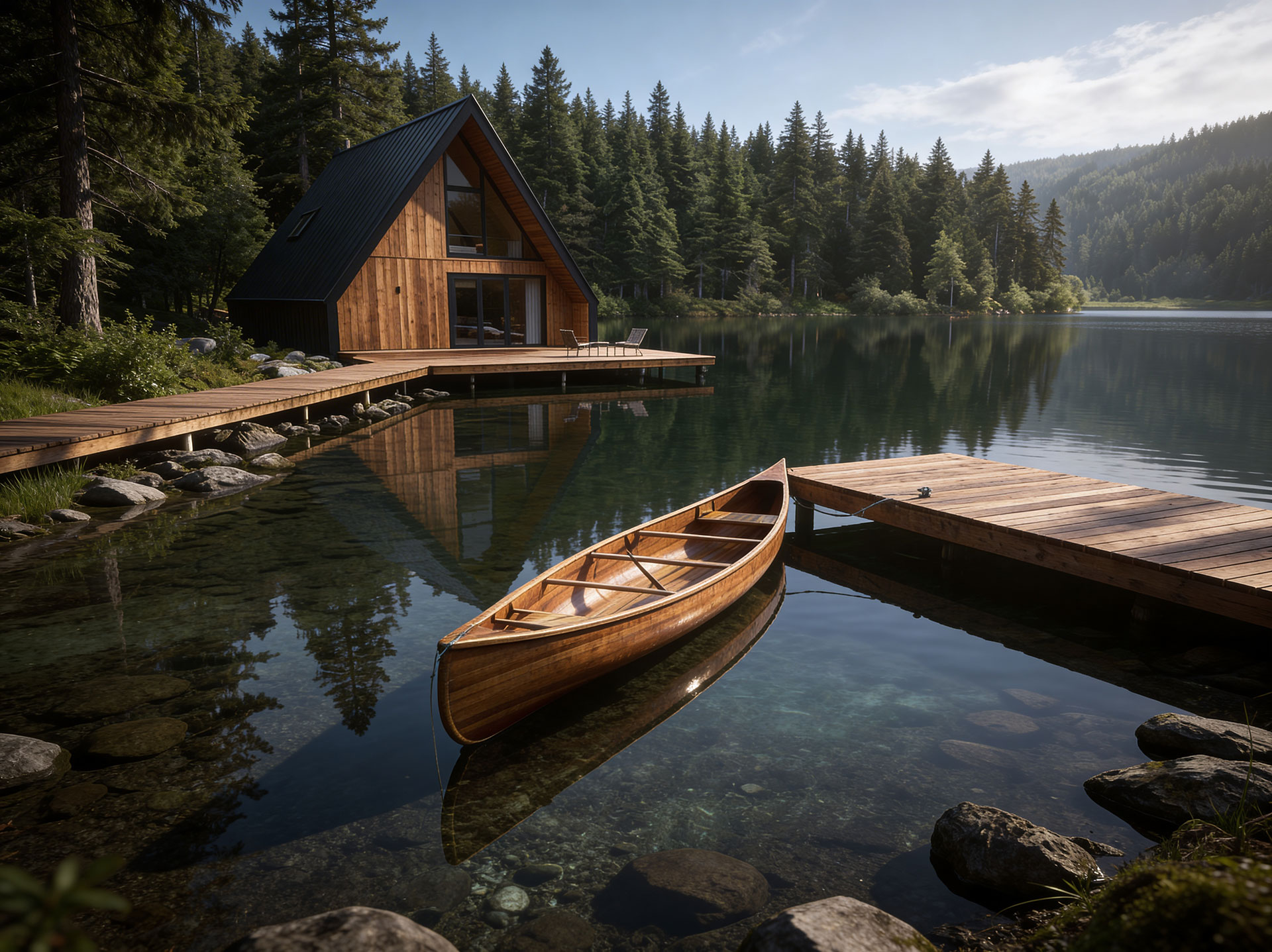 A beautifull cabin in the forest