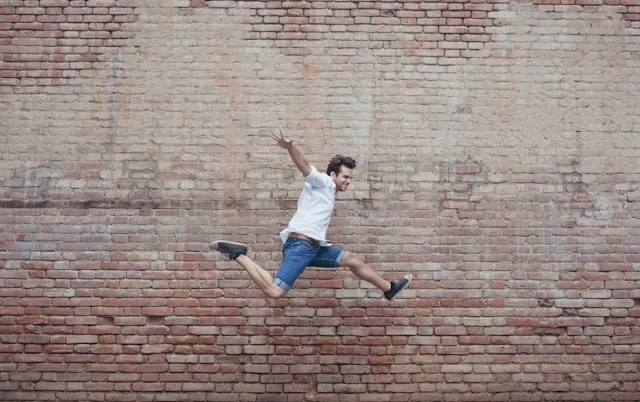 Daily NEAT energy person is jumping 