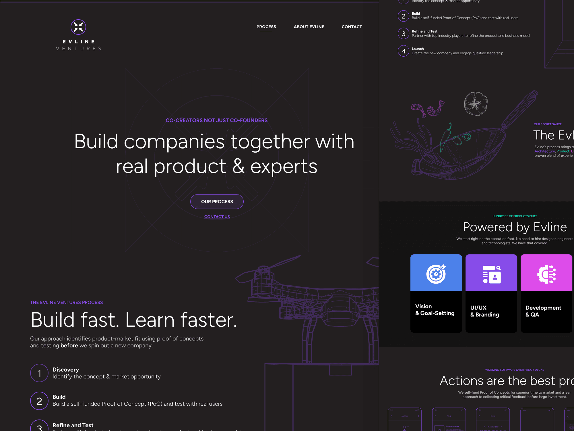 Website and Positioning for a new arm of Evline