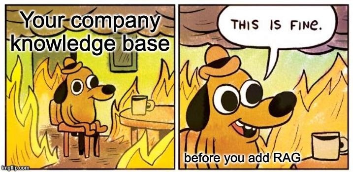 Messy company knowledge base