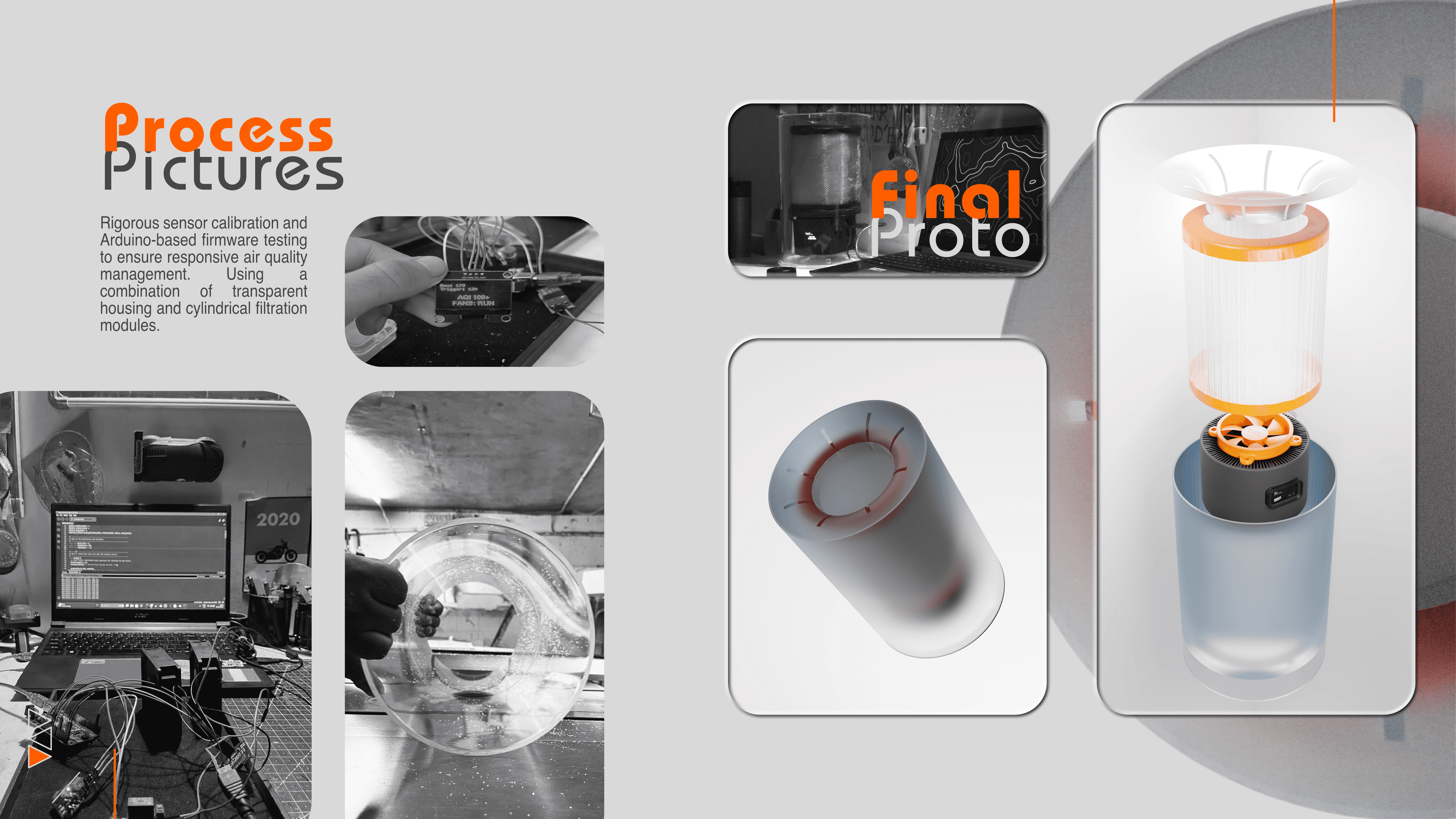 Moving from prototype to technical realization through rigorous sensor calibration, Arduino-based firmware testing, and the integration of a modular filtration stack.