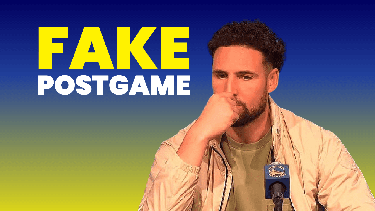 Klay Thompson Fake Postgame Press Conference The Power of AI