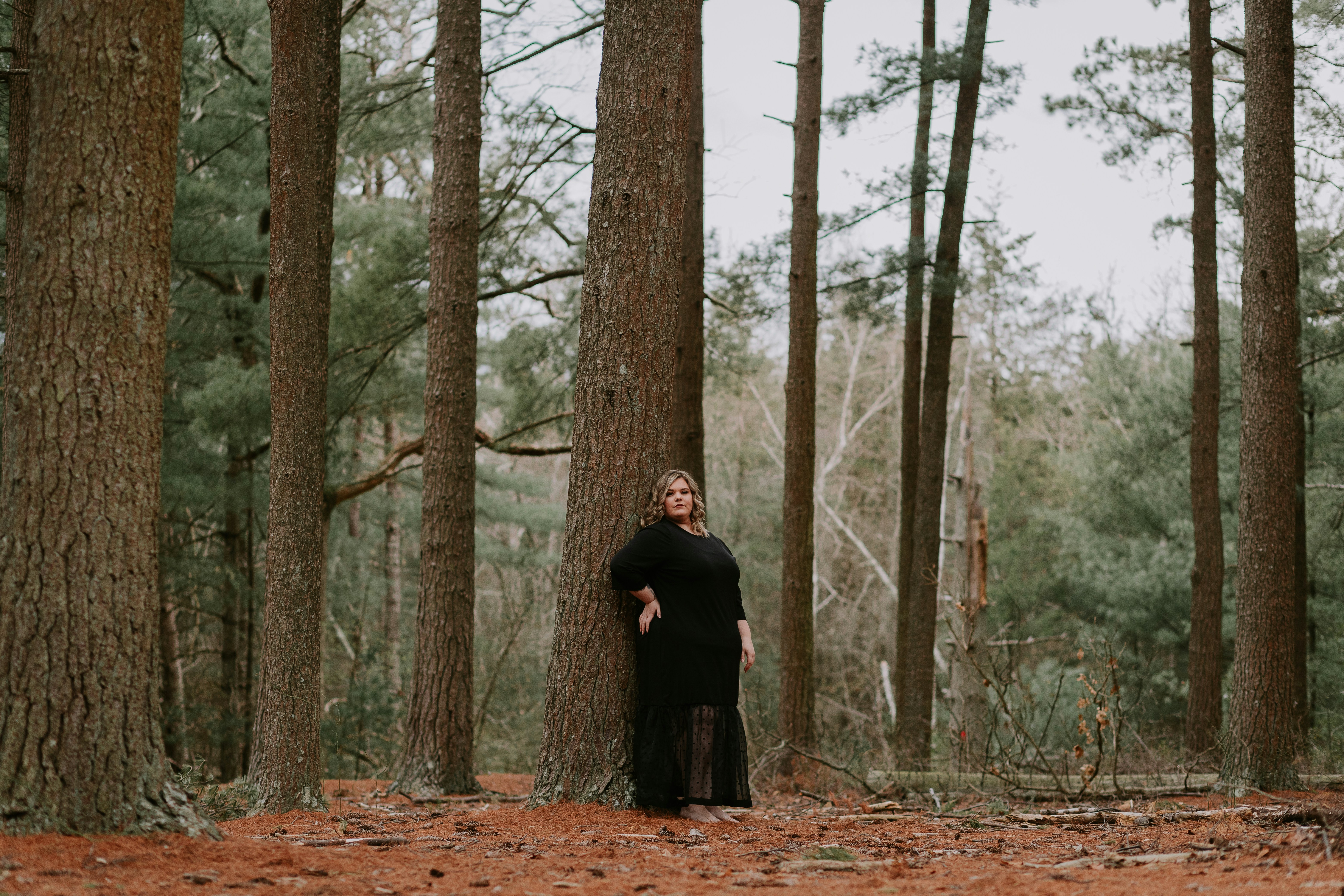 Midde Aged Woman in Forest