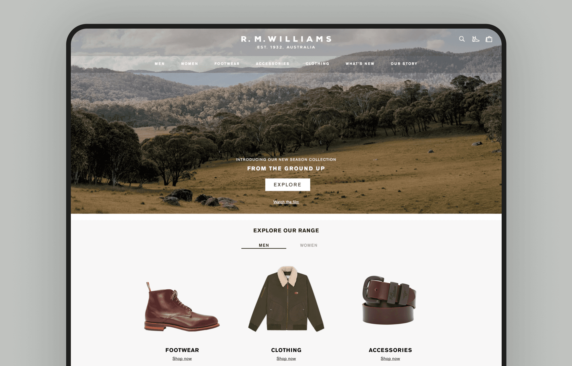 Mobile and desktop onboarding screens