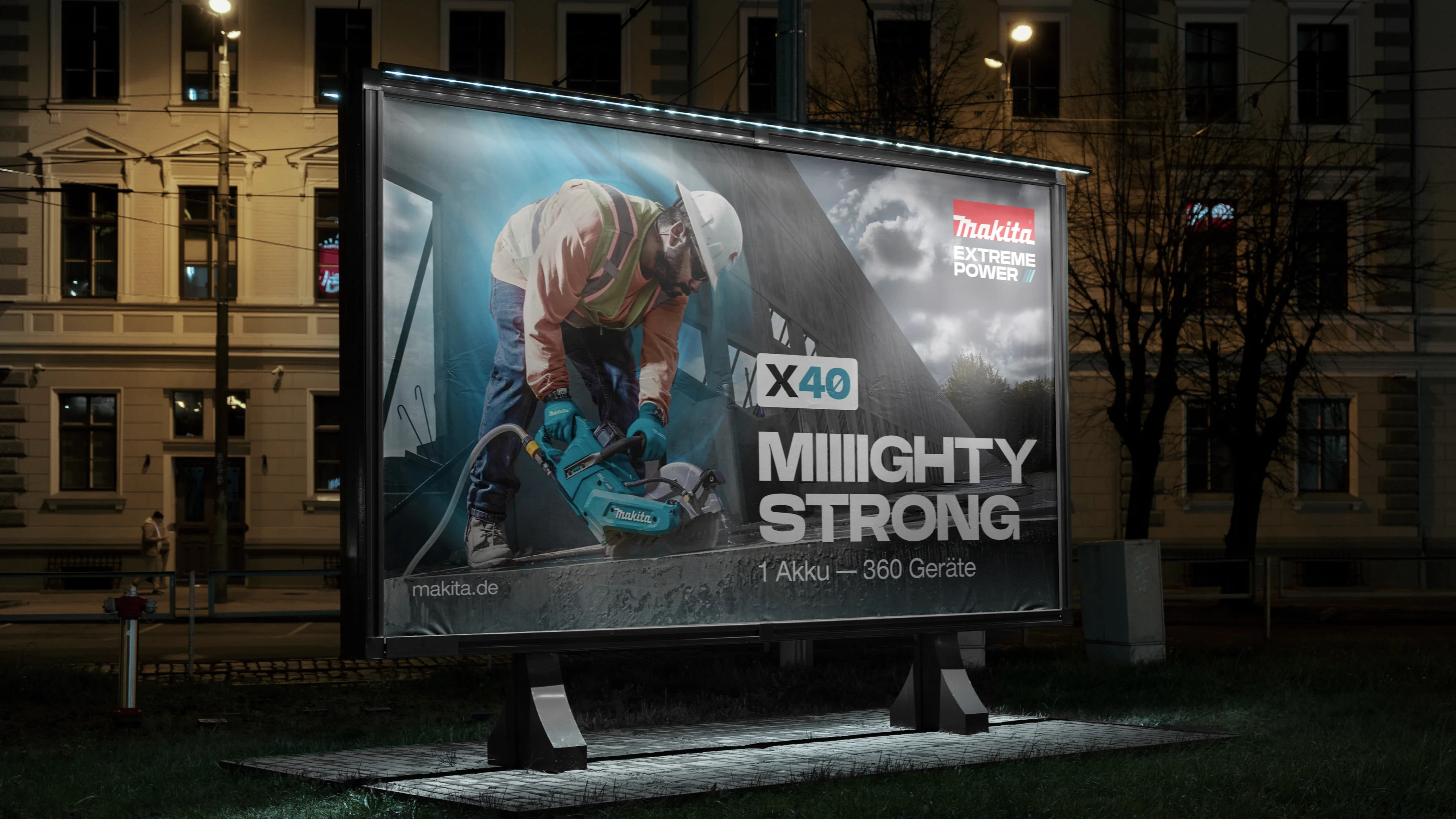 Mural Poster at night